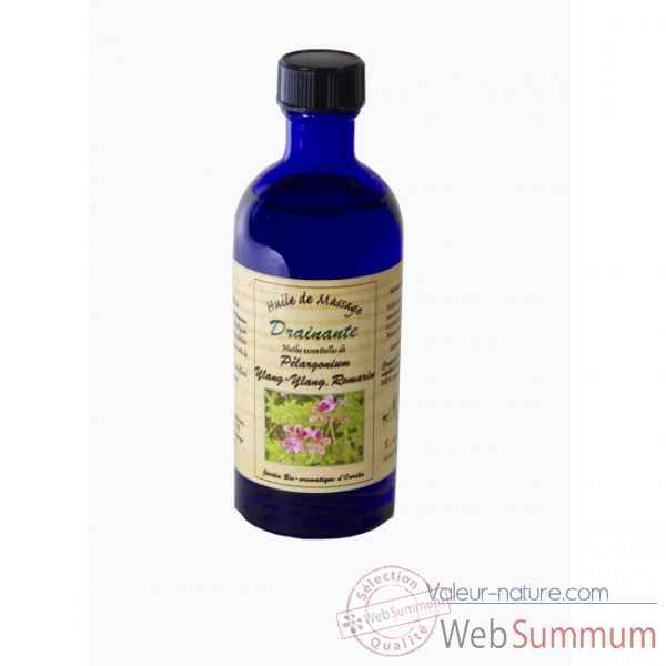 Huile de massage à l\'huile essentielle de pélargonium - 100ml Nectarome France -8230W