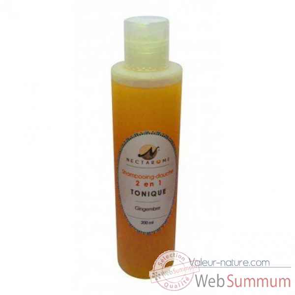 Shampoing-douche 2 en1 a l'huile essentielle de gingembre - 200ml Nectarome France -3560W