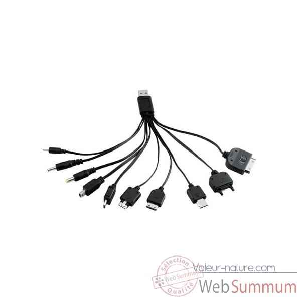 Câble chargeur usb x10 adaptateurs KitUSB10ad
